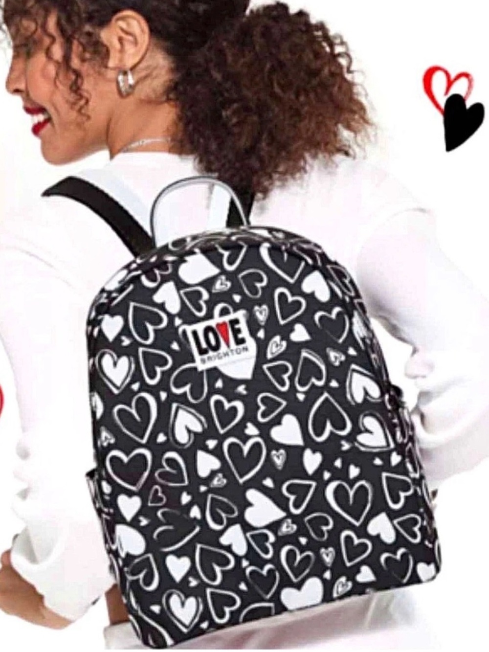 Brighton Endless Love Hearts Backpack Limited Edition School Travel Designer New - Picture 13 of 15